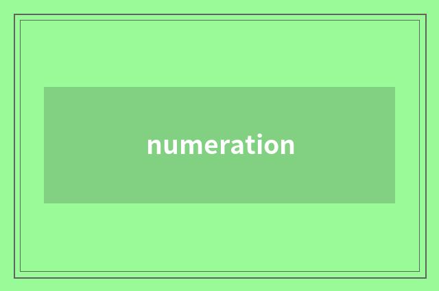numeration