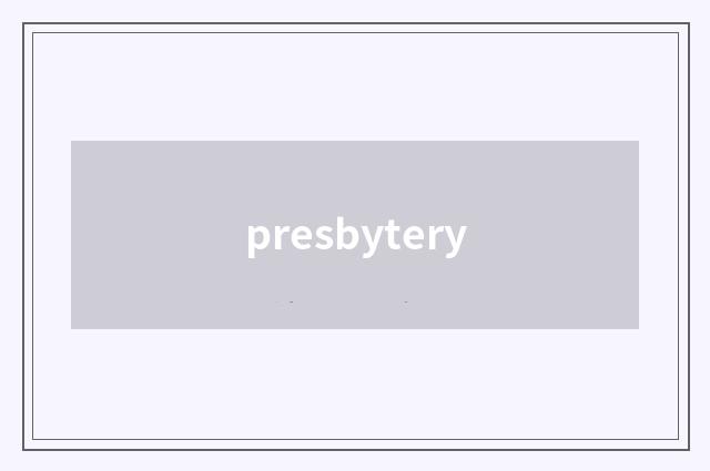 presbytery