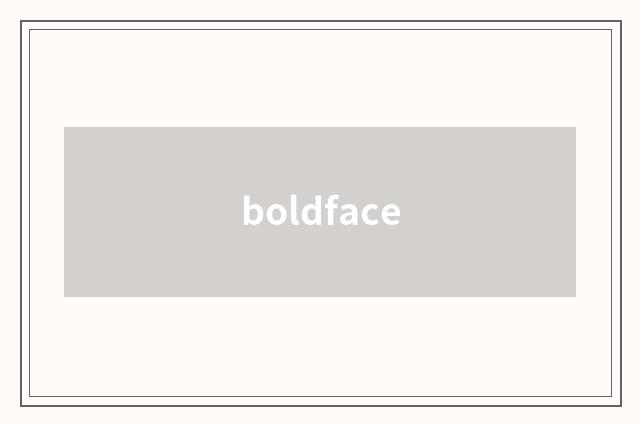 boldface
