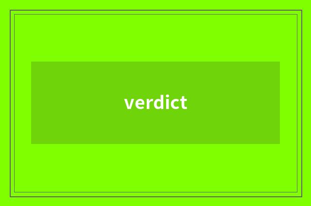 verdict