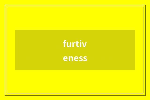 furtiveness