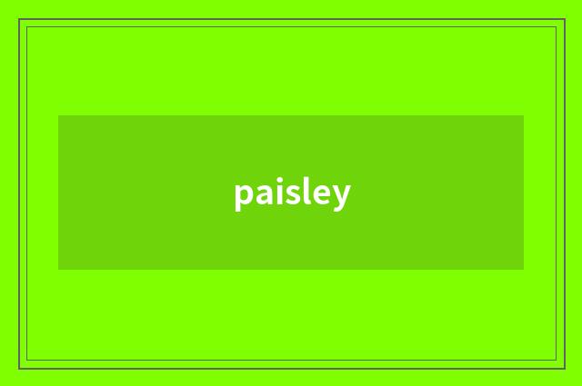 paisley