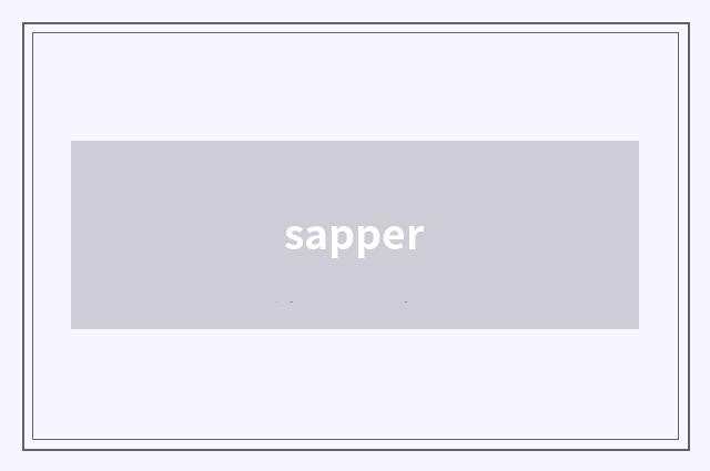 sapper
