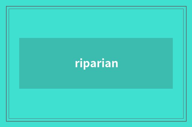 riparian