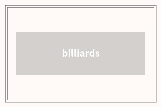 billiards