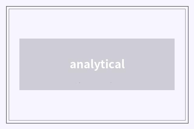 analytical