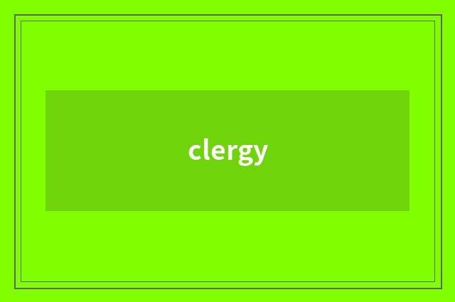 clergy