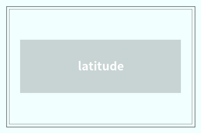 latitude