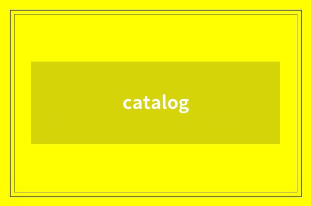catalog