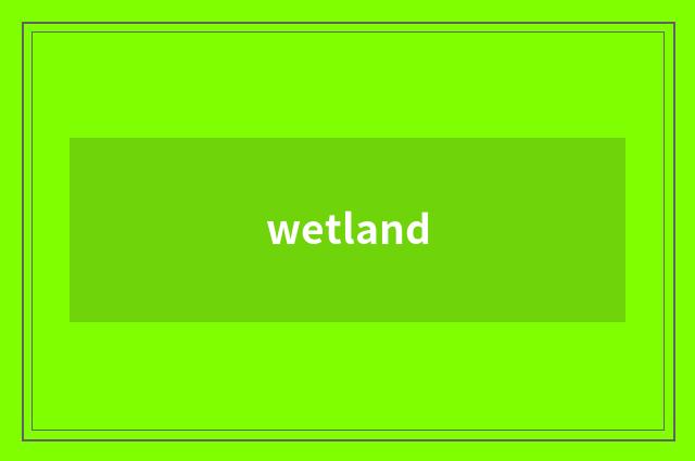 wetland