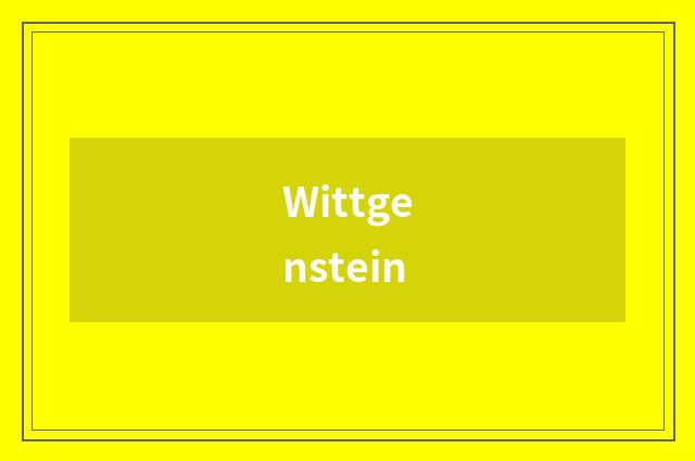 Wittgenstein