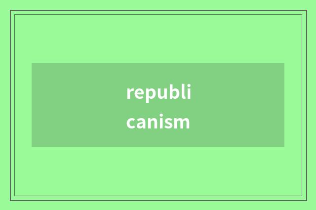 republicanism
