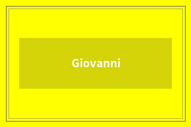 Giovanni