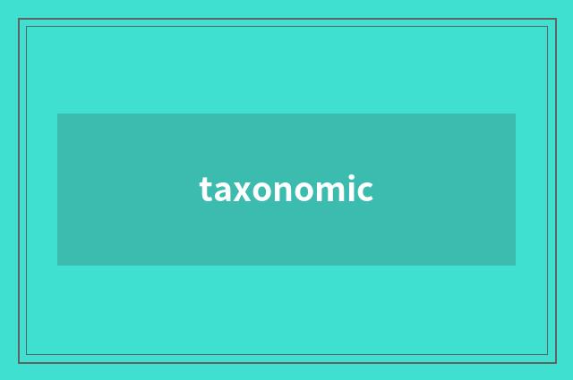 taxonomic