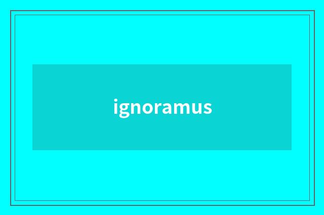 ignoramus