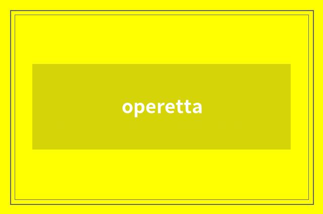 operetta