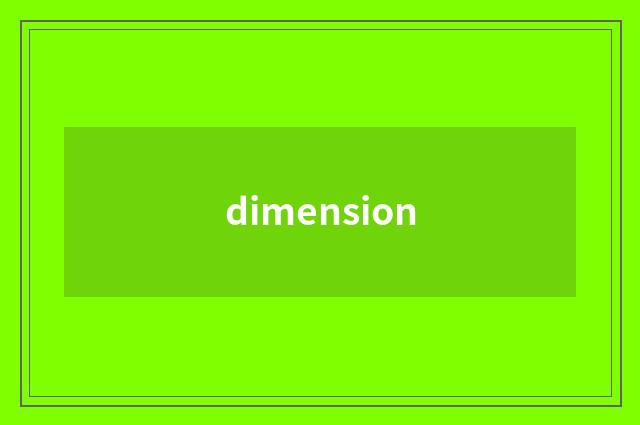 dimension