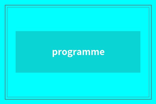 programme