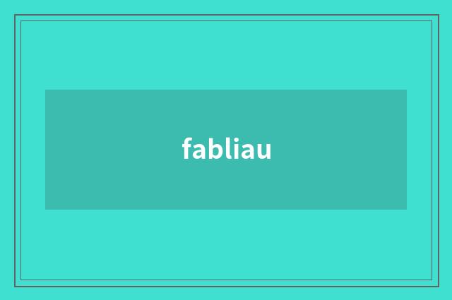 fabliau