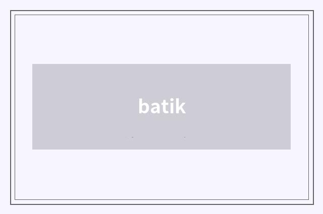 batik