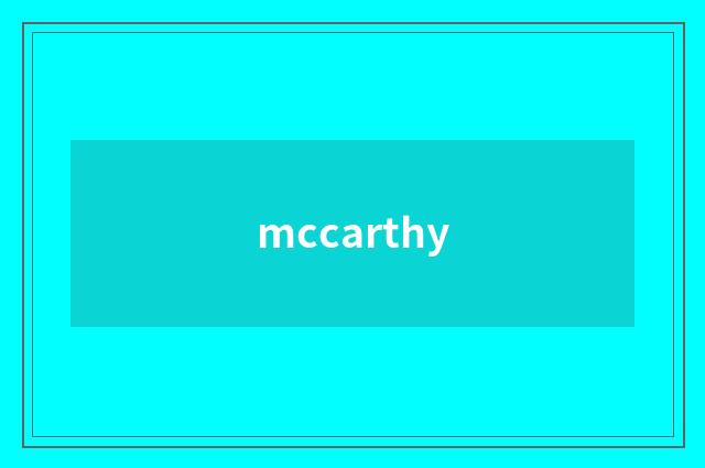 mccarthy