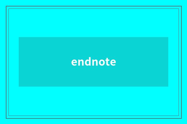 endnote