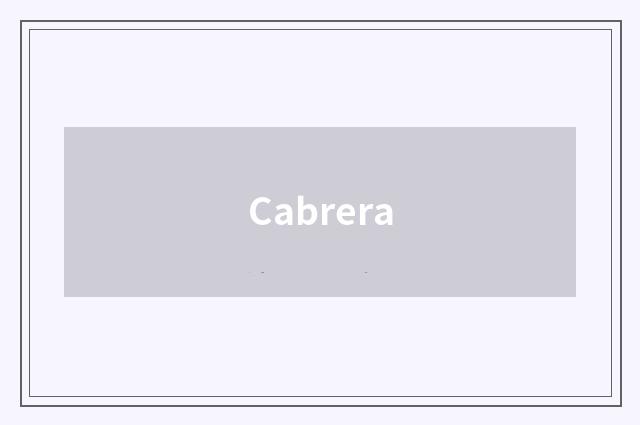 Cabrera