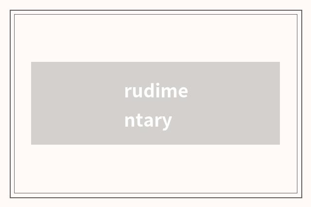rudimentary