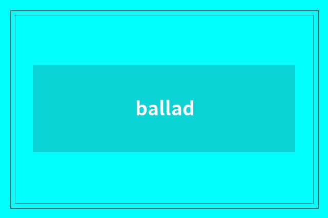 ballad