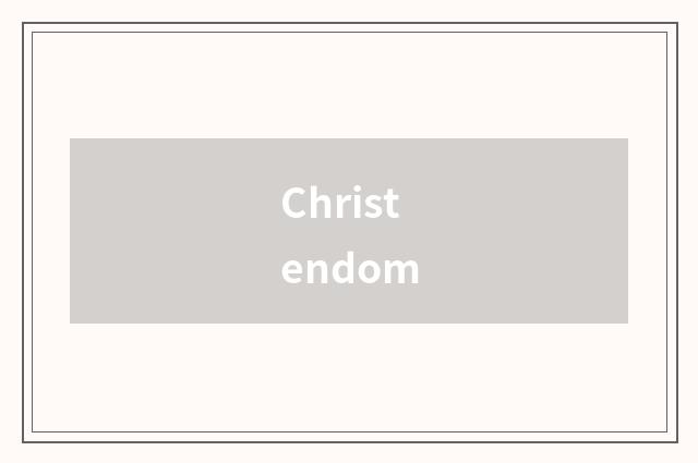 Christendom