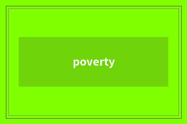 poverty