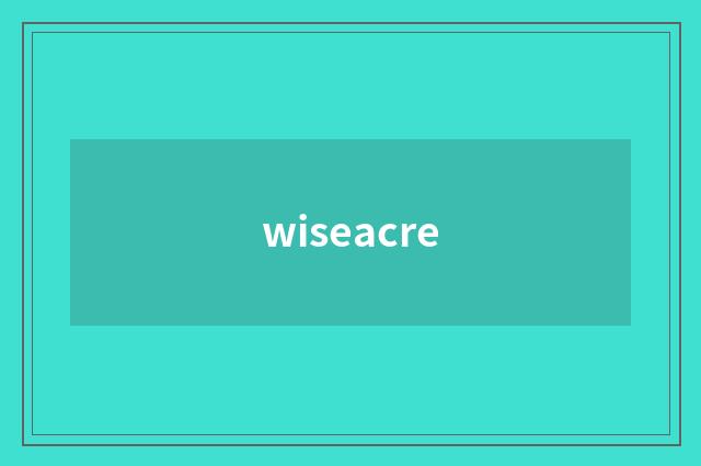 wiseacre