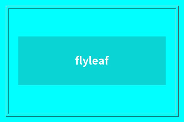 flyleaf