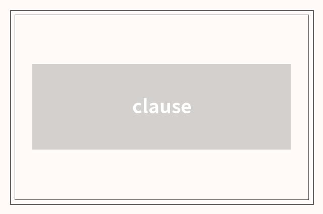 clause