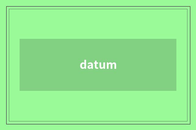 datum
