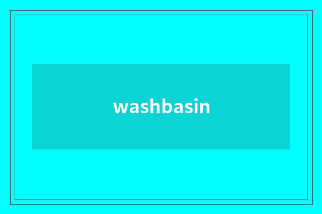 washbasin