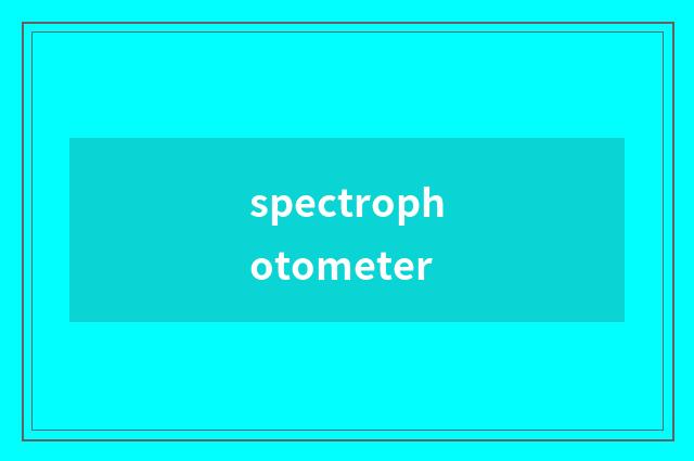 spectrophotometer
