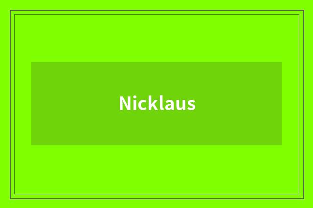 Nicklaus