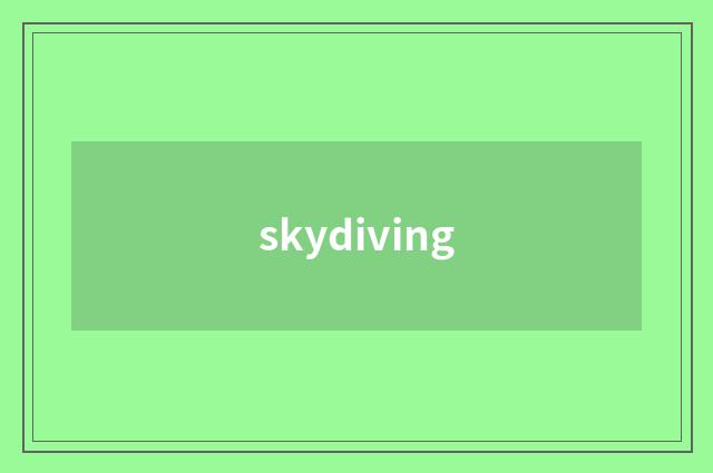 skydiving