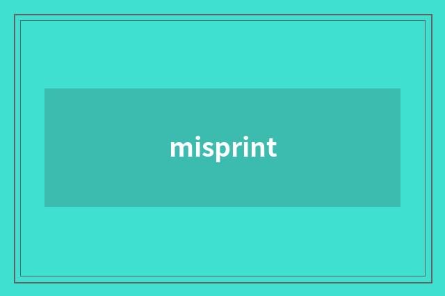 misprint