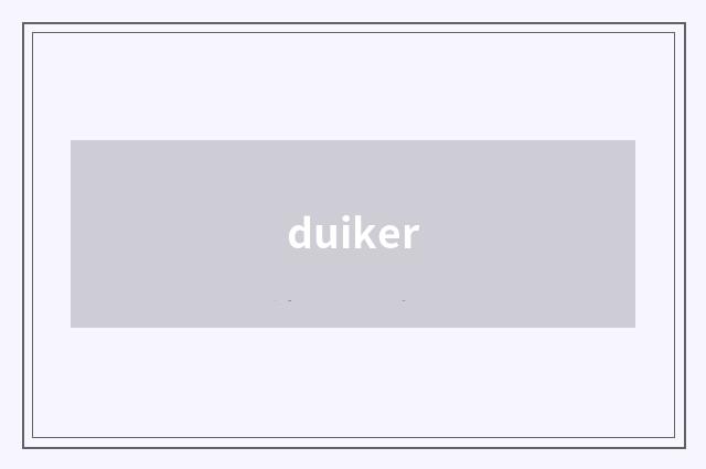 duiker