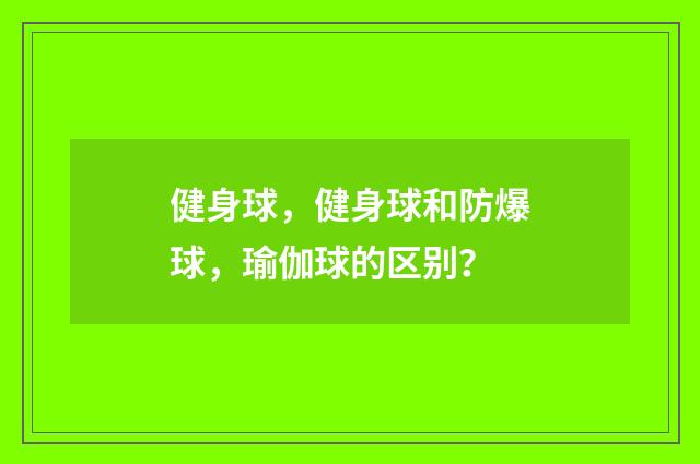 健身球,健身球和防爆球,瑜伽球的区别?