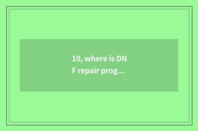 10, where is DNF repair program?