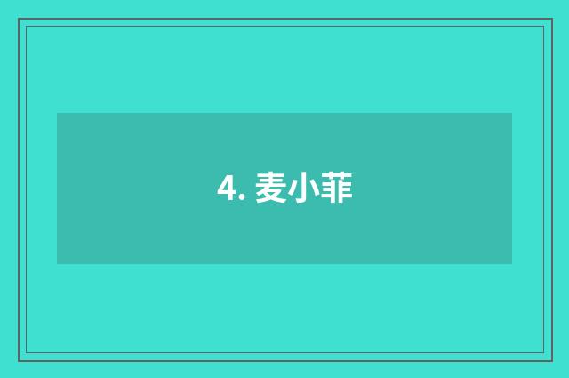 4. 麦小菲
