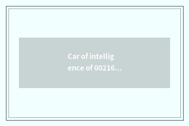 Car of intelligence of 002168 fine fact how?