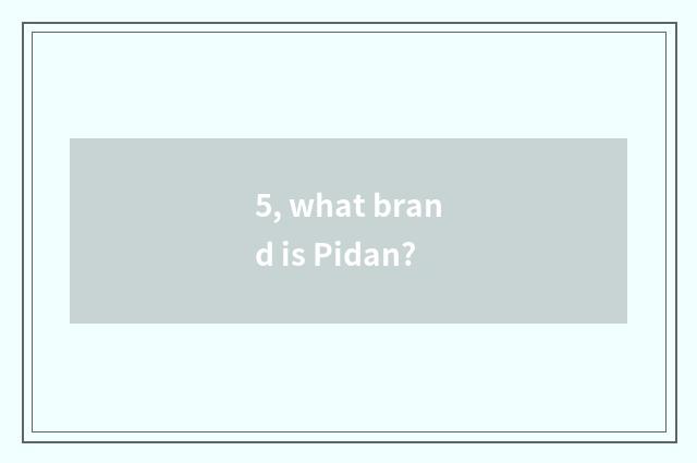 5, what brand is Pidan?