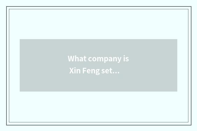 What company is Xin Feng sets out?
