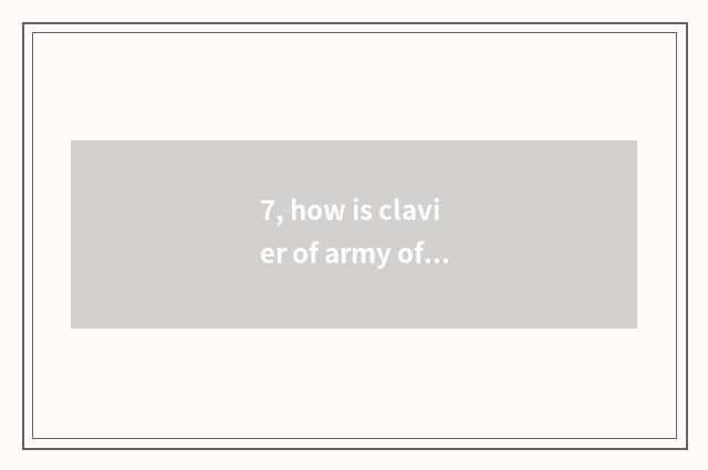 7, how is clavier of army of special type of stand-alone game delta operated?