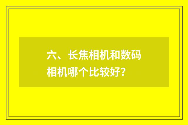 六、长焦相机和数码相机哪个比较好?