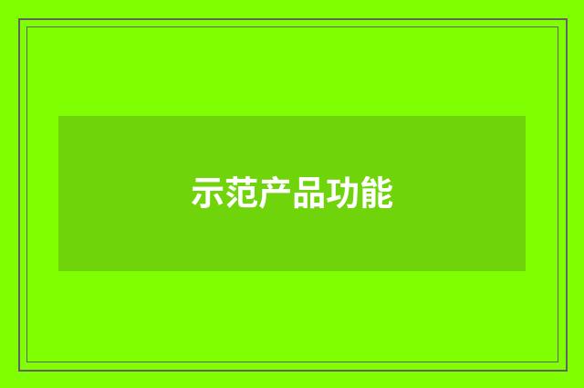示范产品功能